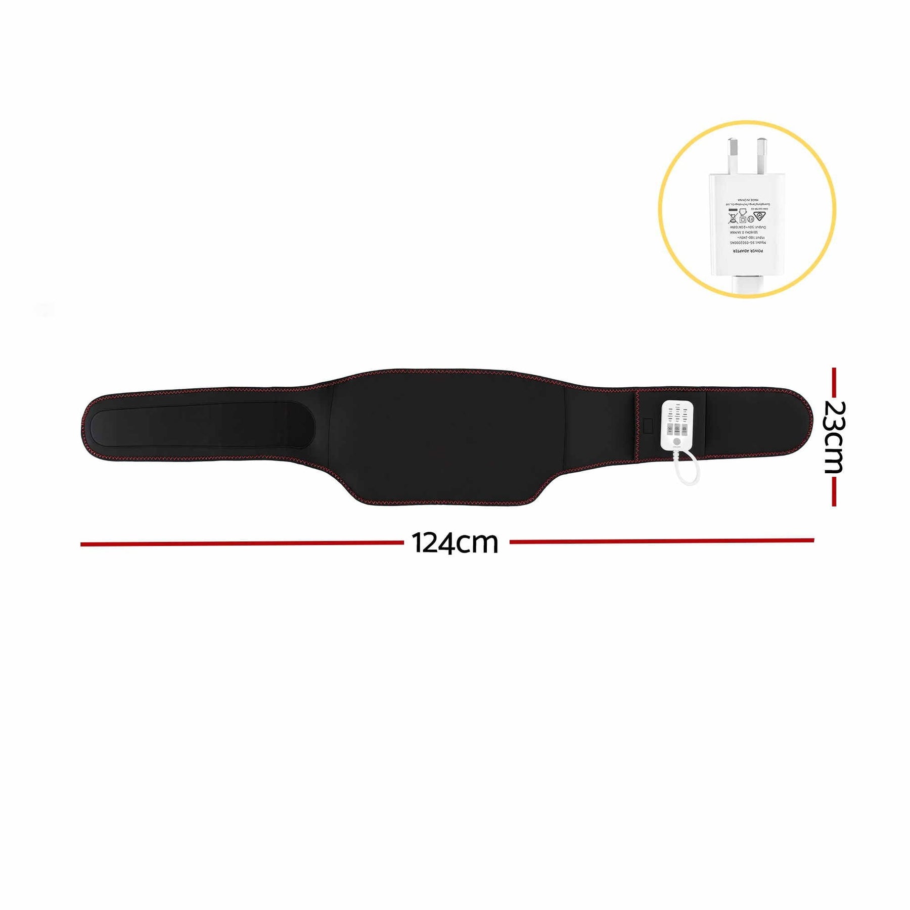 Livemor Back Massager Airbag Traction & Heat Lumbar Support Belt 124cm - SportZone.co.nz