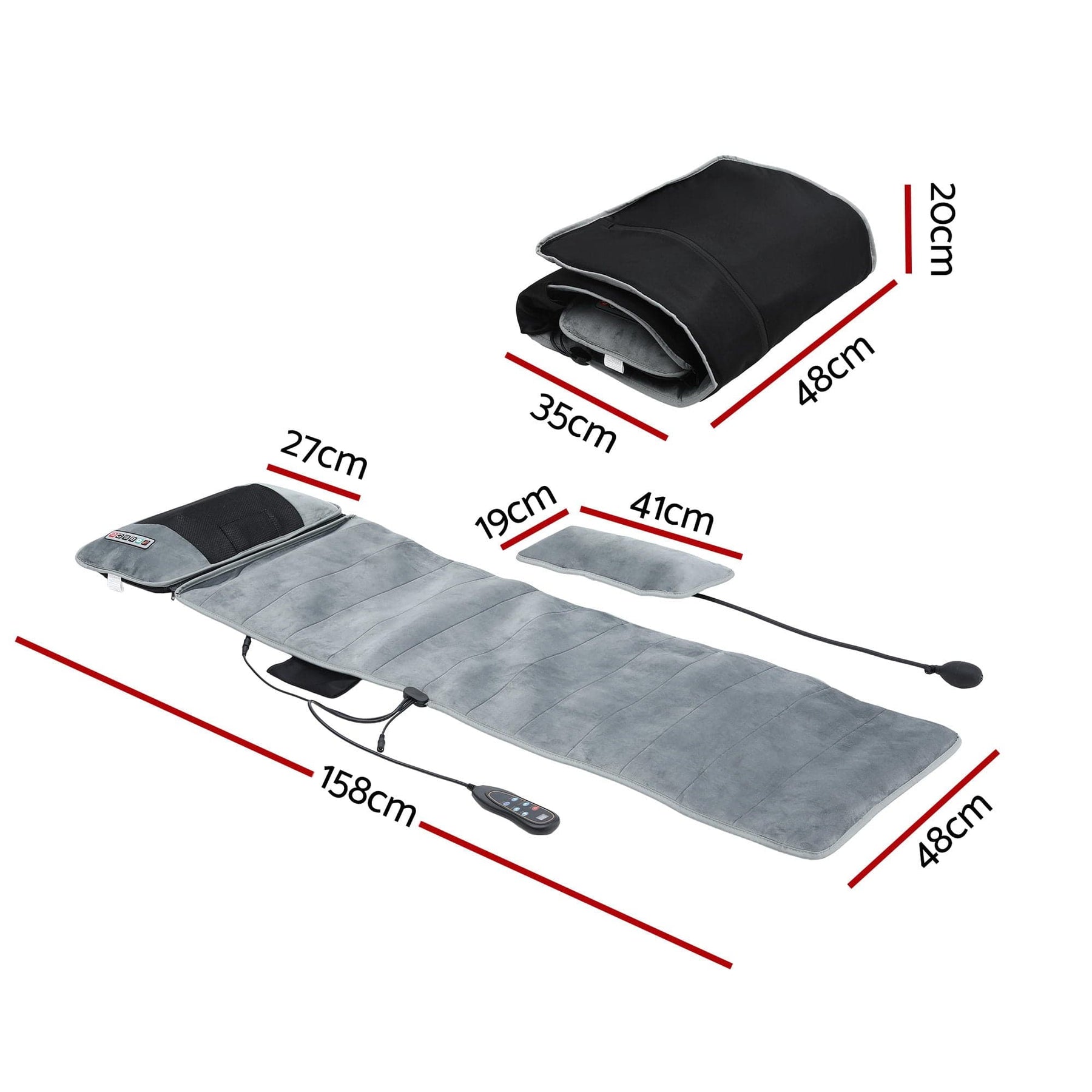 Livemor Massage Mat 10 - nodes Vibration Heating Massage Cushion - SportZone.co.nz