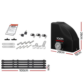 LockMaster Automatic Sliding Gate Opener Kit 40W Solar 4M 600KG - SportZone.co.nz