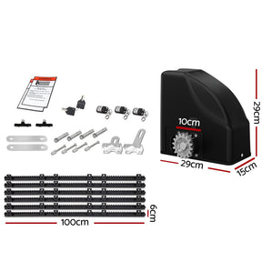 LockMaster Automatic Sliding Gate Opener Kit 40W Solar 6M 600KG - SportZone.co.nz