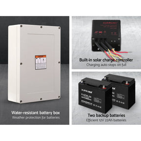 LockMaster Automatic Sliding Gate Opener Kit 40W Solar 6M 600KG - SportZone.co.nz