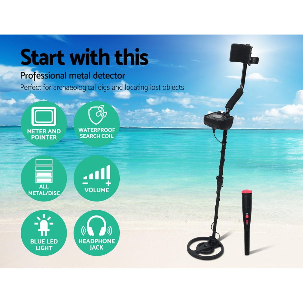 Metal Detector 160MM Deep Sensitive Waterproof Pinpointer Treasure Hunter - SportZone.co.nz