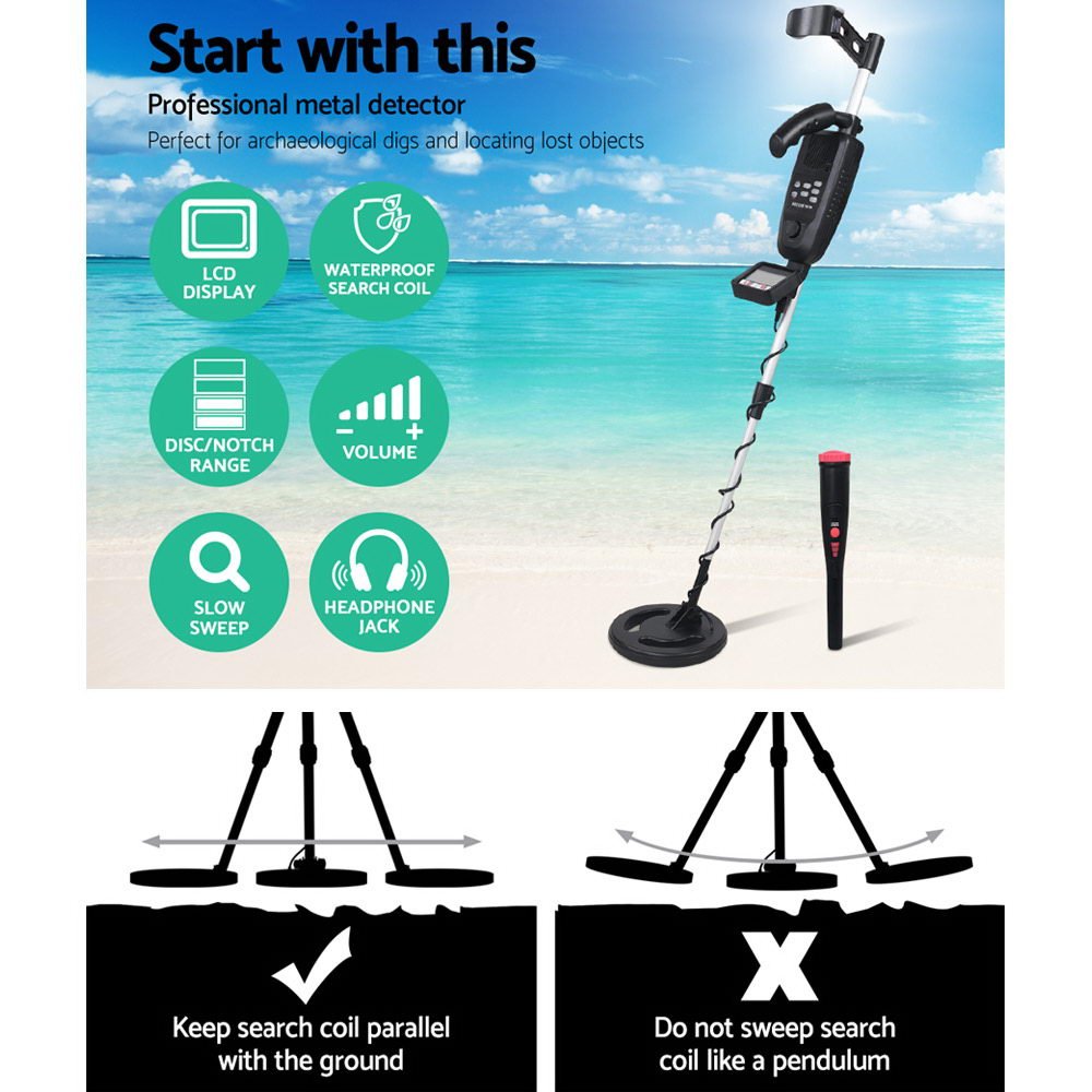 Metal Detector 180MM Deep Sensitive Water Resistant Pinpointer Treasure Hunter - SportZone.co.nz