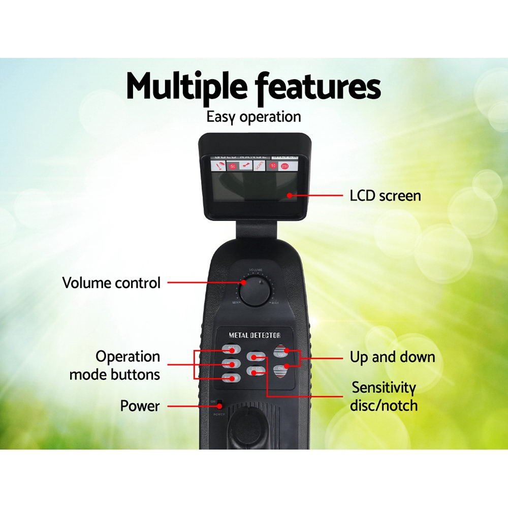 Metal Detector 180MM Deep Sensitive Water Resistant Treasure Hunter Gold Digger - SportZone.co.nz