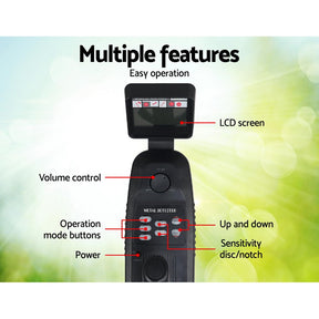 Metal Detector 180MM Deep Sensitive Water Resistant Treasure Hunter Gold Digger - SportZone.co.nz