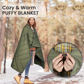 Military Green Compact Lightweight Quilted Blanket - SportZone.co.nz