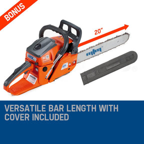 MTM Chainsaw Petrol Commercial 20 Bar E-Start Tree Pruning Chain Saw HP - SportZone.co.nz