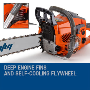 MTM Chainsaw Petrol Commercial 20 Bar E-Start Tree Pruning Chain Saw HP - SportZone.co.nz