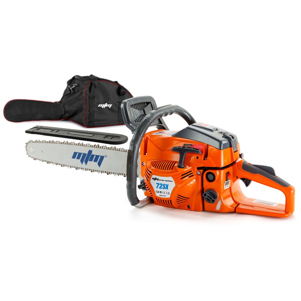 MTM Petrol Commercial Chainsaw 22 Bar Chain Saw E-Start Tree Pruning Top Handle - SportZone.co.nz