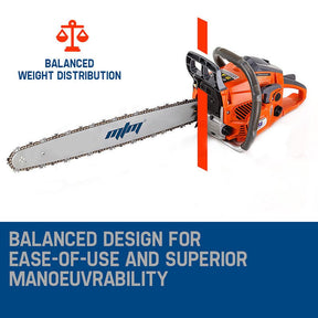 MTM Petrol Commercial Chainsaw 22 Bar E-Start Tree Pruning Chain Saw Top Handle - SportZone.co.nz