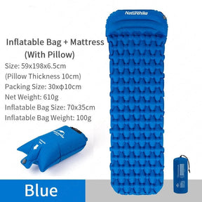 Naturehike Inflatable Camping Mat: Ultralight, Portable, and Perfect for Sleeping Comfort Under the Stars - SportZone.co.nz