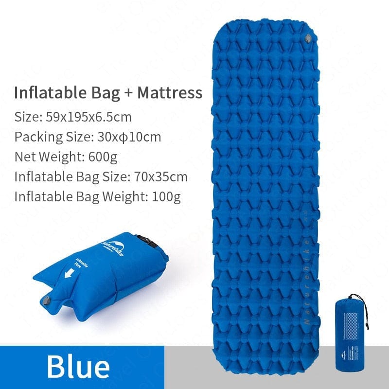 Naturehike Inflatable Camping Mat: Ultralight, Portable, and Perfect for Sleeping Comfort Under the Stars - SportZone.co.nz