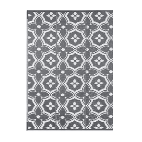 Outdoor Reversible Patio Mat Geometric Pattern - SportZone.co.nz