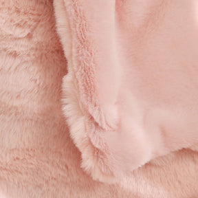 Pink Luxury Tuscany Fleece Rabbit Fur Bubble Blanket (200 x 230 CM) - Double - Sided Thickened Soft Plush Bedding & Extra Large Bed Blanket - SportZone.co.nz