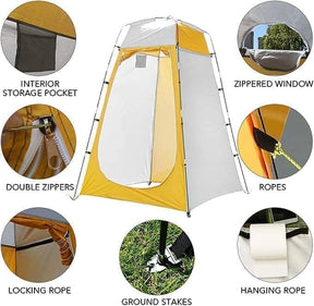 Pop - up Tent Changing Room Foldable Outdoor Camping Shelter with Inner Pocket, 120x120x190 cm, Green - SportZone.co.nz