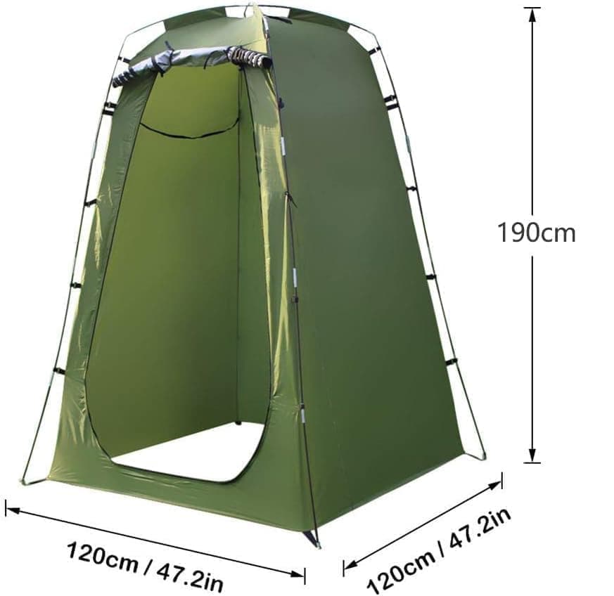 Pop - up Tent Changing Room Foldable Outdoor Camping Shelter with Inner Pocket, 120x120x190 cm, Green - SportZone.co.nz