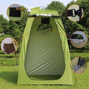 Pop - up Tent Changing Room Foldable Outdoor Camping Shelter with Inner Pocket, 120x120x190 cm, Green - SportZone.co.nz