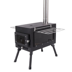 Portable Foldable Carbon Steel Firewood Stove: Ideal for Outdoor Courtyards, Camping, and Tents - SportZone.co.nz