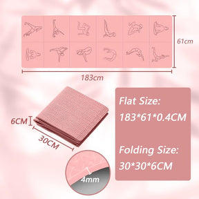 Portable Foldable Yoga Mat – Dual - Sided Non - Slip TPE Exercise Mat for Yoga, Pilates, Kids Nap & Travel (Green) | Other Colors Available in Store - SportZone.co.nz
