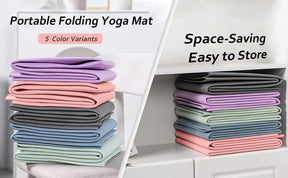 Portable Foldable Yoga Mat – Dual - Sided Non - Slip TPE Exercise Mat for Yoga, Pilates, Kids Nap & Travel (Pink) | Other Colors Available in Store - SportZone.co.nz