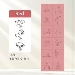 Portable Foldable Yoga Mat – Dual - Sided Non - Slip TPE Exercise Mat for Yoga, Pilates, Kids Nap & Travel (Pink) | Other Colors Available in Store - SportZone.co.nz