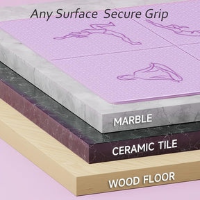 Portable Foldable Yoga Mat – Dual - Sided Non - Slip TPE Exercise Mat for Yoga, Pilates, Kids Nap & Travel (Purple) | Other Colors Available in Store - SportZone.co.nz