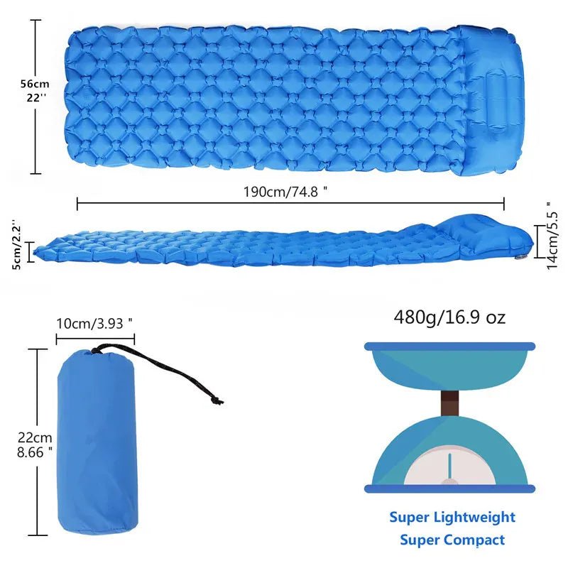 Premium Camping Comfort: Inflatable Sleeping Mat - SportZone.co.nz