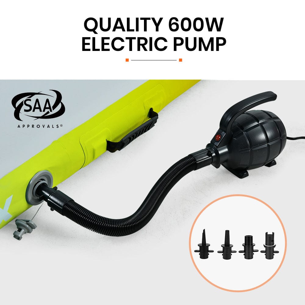 PROFLEX 600W Electric Air Pump Portable Inflator for Air Track Mat Inflatables 4 Nozzles - SportZone.co.nz