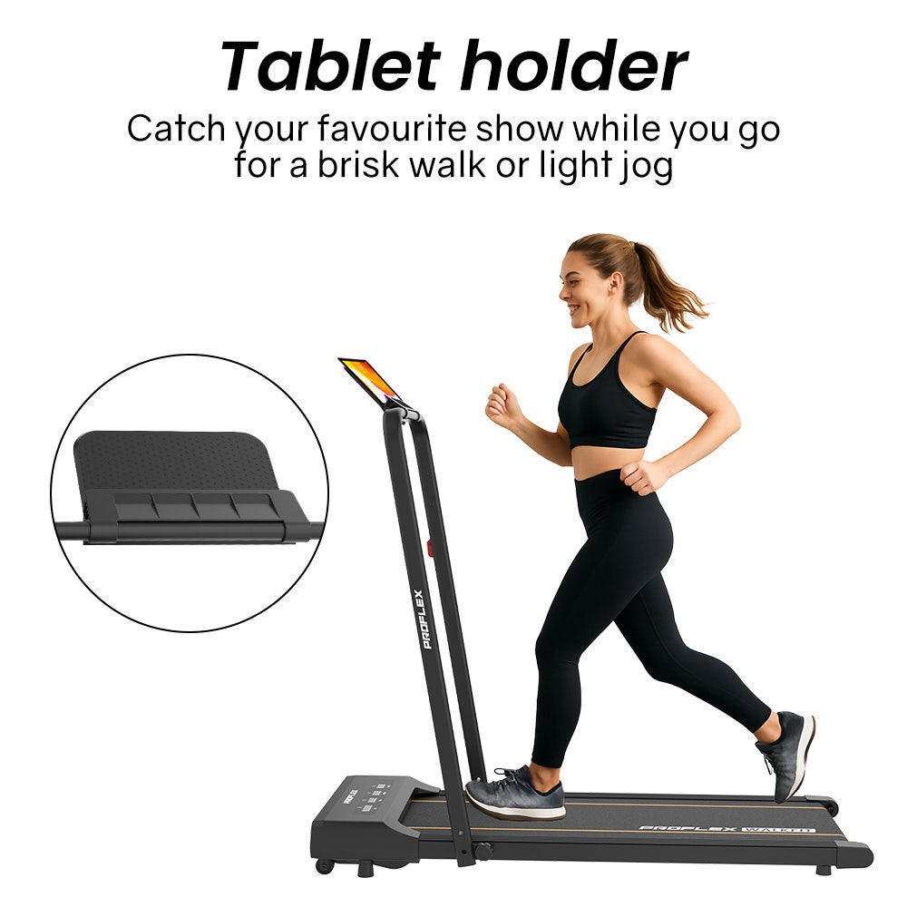 PROFLEX Walking Pad Under Desk Treadmill Foldable LCD Remote - SportZone.co.nz