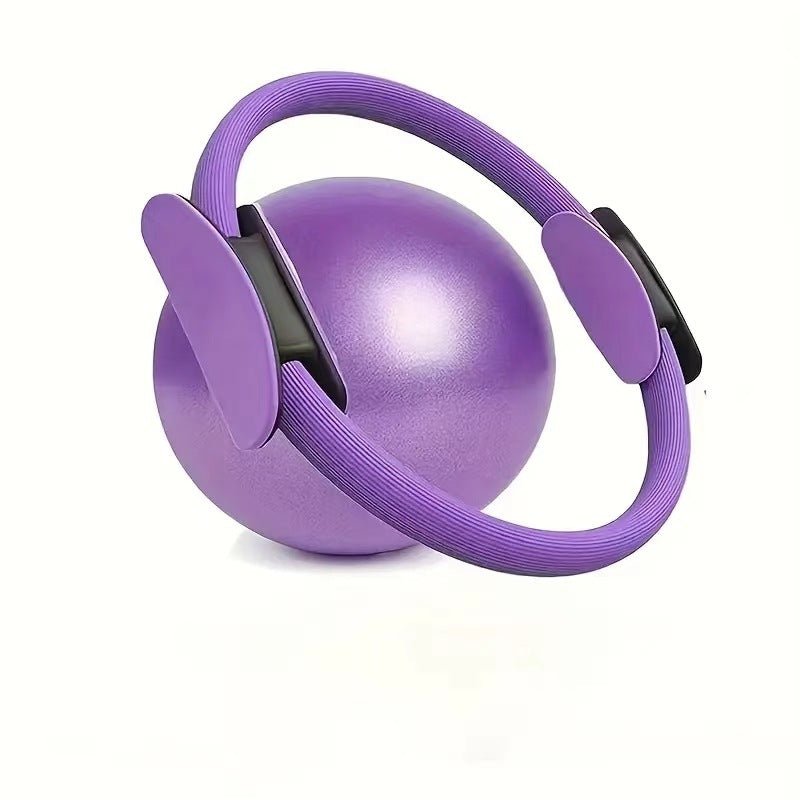 Purple Professional Pilates Ring & Yoga Ball Set - Multipurpose Home Fitness Equipment for Whole - Body Core Training & Pelvic Floor Strengthening - SportZone.co.nz