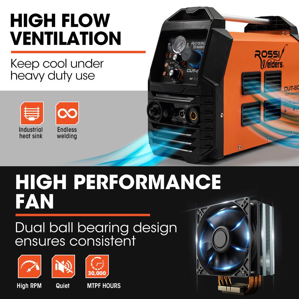 ROSSI 60A Plasma Cutter | Pilot Arc DC Inverter Metal Cutting Machine - SportZone.co.nz