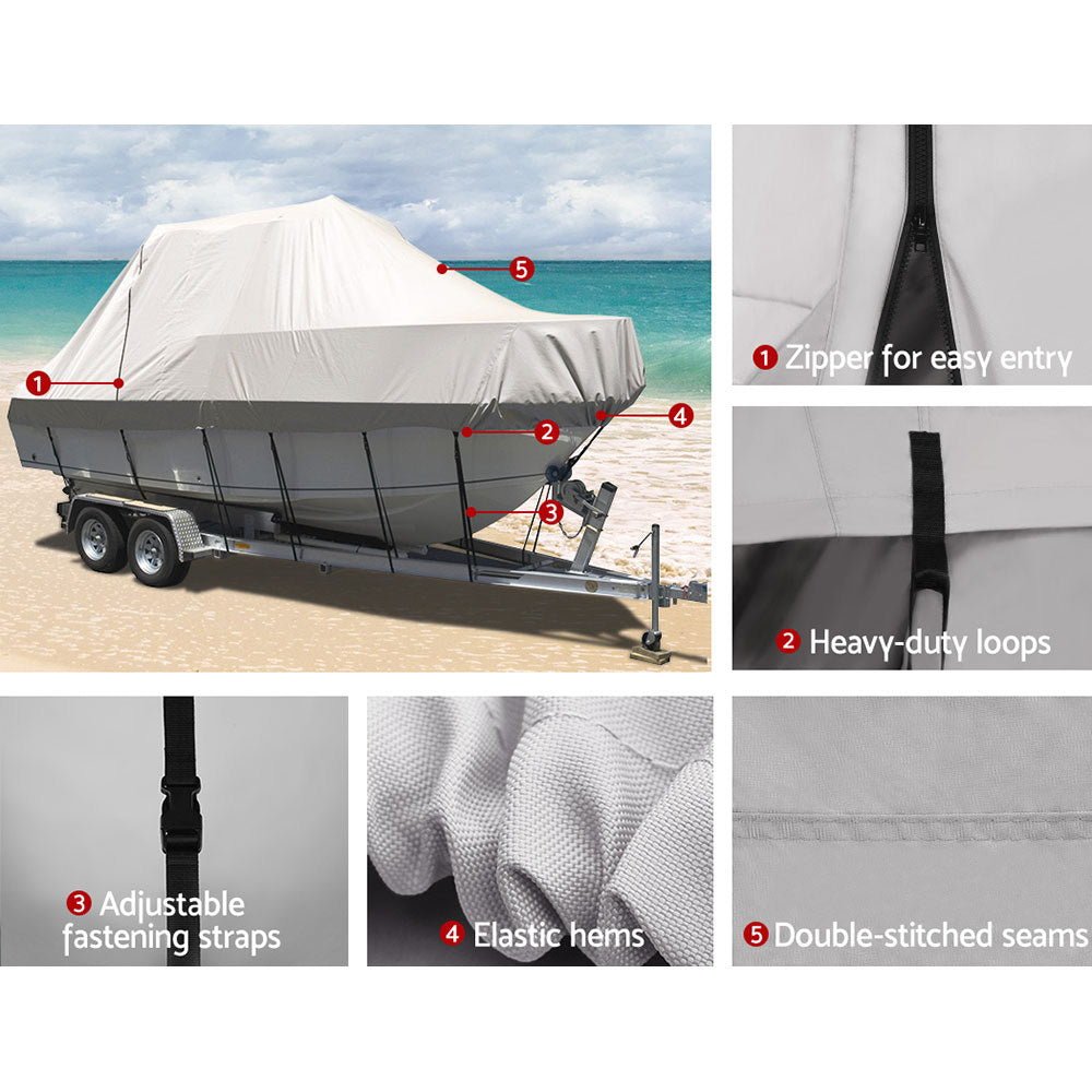 Seamanship 17 - 19ft Boat Cover Trailerable Jumbo 600D Marine Heavy Duty - SportZone.co.nz