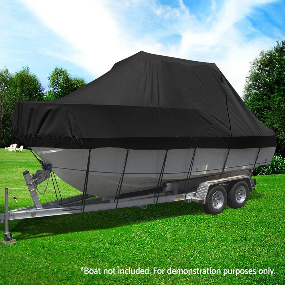 Seamanship Boat Cover 25 - 27ft Trailerable Jumbo Marine 600D Heavy Duty Black - SportZone.co.nz