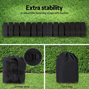 Seamanship Boat Cover 25 - 27ft Trailerable Jumbo Marine 600D Heavy Duty Black - SportZone.co.nz