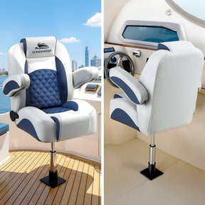 Seamanship Boat Seat Pedestal 34 - 46cm Adjustable Gas Lift 360 Degrees Swivel - SportZone.co.nz