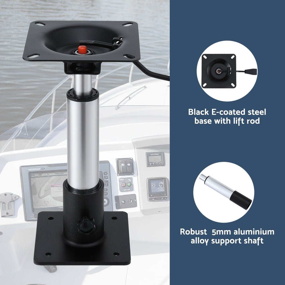 Seamanship Boat Seat Pedestal 34 - 46cm Adjustable Gas Lift 360 Degrees Swivel - SportZone.co.nz