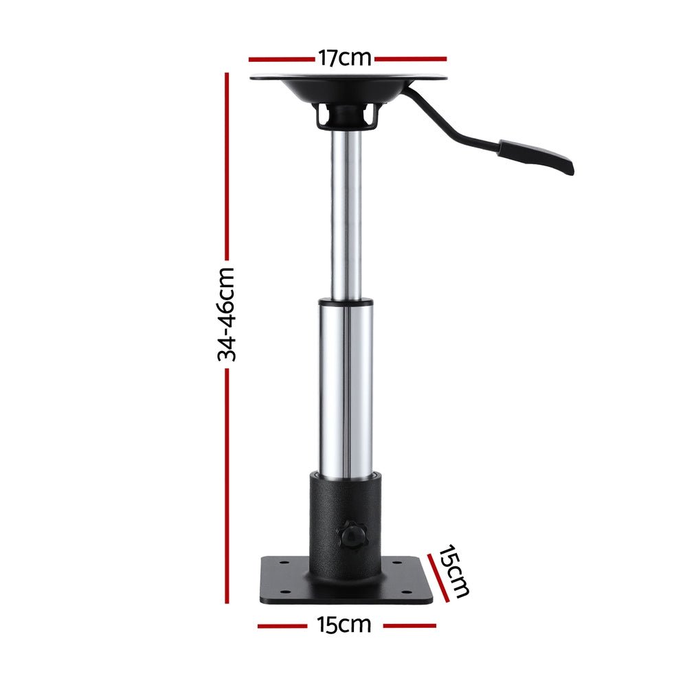 Seamanship Boat Seat Pedestal 34 - 46cm Adjustable Gas Lift 360 Degrees Swivel - SportZone.co.nz