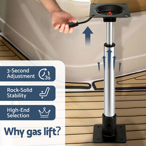 Seamanship Boat Seat Pedestal 55–75cm Adjustable Gas Lift 360 Degrees Swivel 2 Pack - SportZone.co.nz