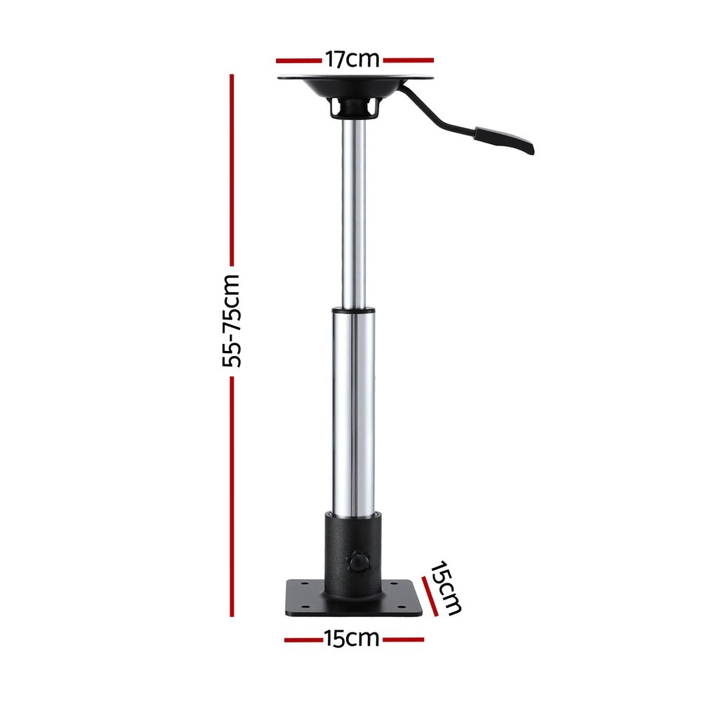 Seamanship Boat Seat Pedestal 55 - 75cm Adjustable Gas Lift 360 Degrees Swivel - SportZone.co.nz