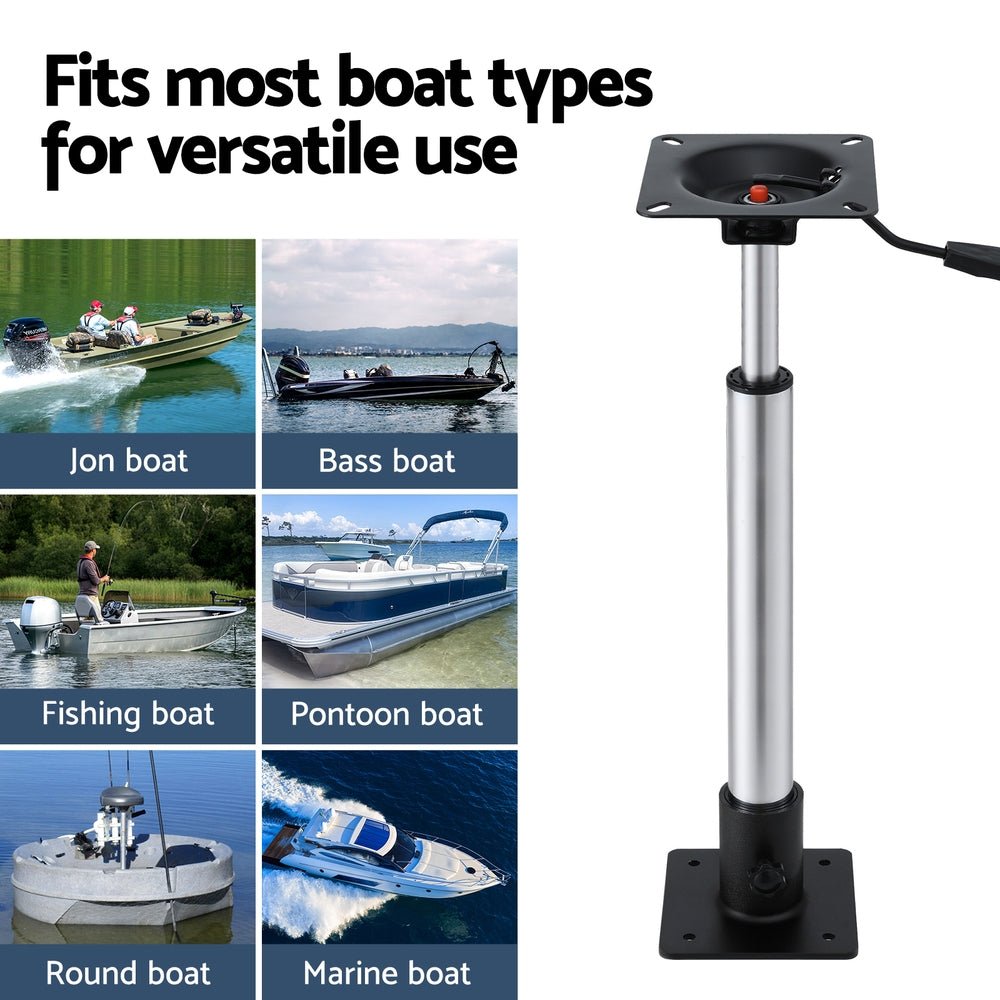Seamanship Boat Seat Pedestal 55 - 75cm Adjustable Gas Lift 360 Degrees Swivel - SportZone.co.nz