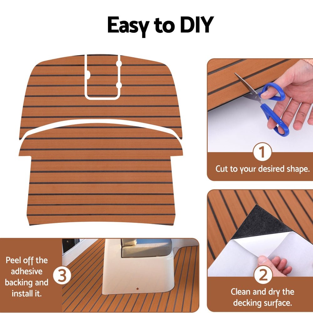 Seamanship EVA Foam Boat Flooring Mat Decking Sheet 240x90x0.6cm Dark Brown - SportZone.co.nz