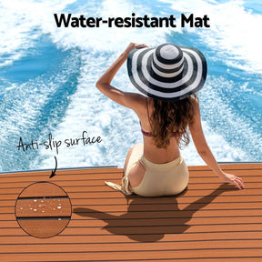 Seamanship EVA Foam Boat Flooring Mat Decking Sheet 240x90x0.6cm Dark Brown - SportZone.co.nz