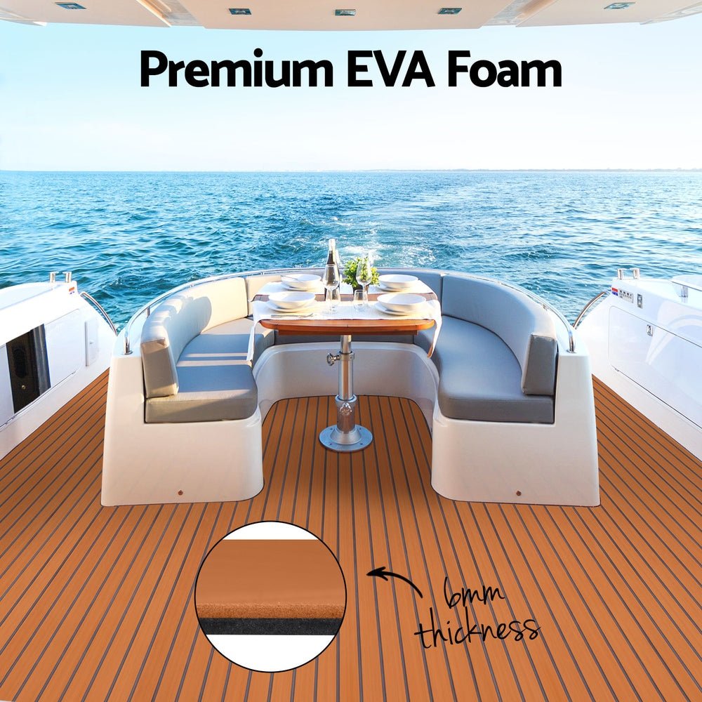 Seamanship EVA Foam Boat Flooring Mat Decking Sheet 240x90x0.6cm Dark Brown - SportZone.co.nz