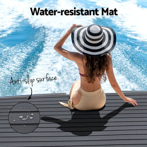 Seamanship EVA Foam Boat Flooring Mat Decking Sheet 240x90x0.6cm Dark Grey Decor - SportZone.co.nz