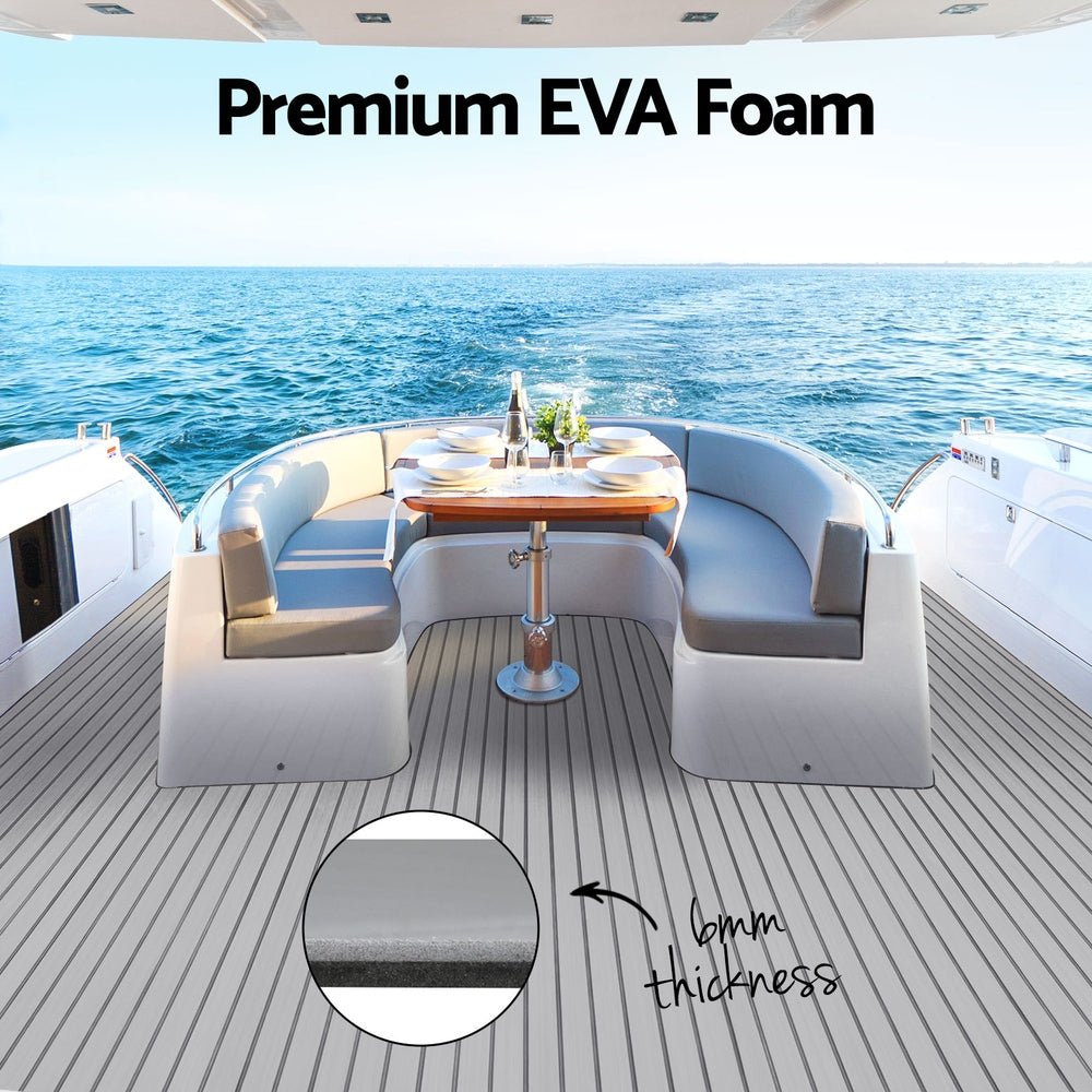 Seamanship EVA Foam Boat Flooring Mat Decking Sheet 240x90x0.6cm Light Grey - SportZone.co.nz