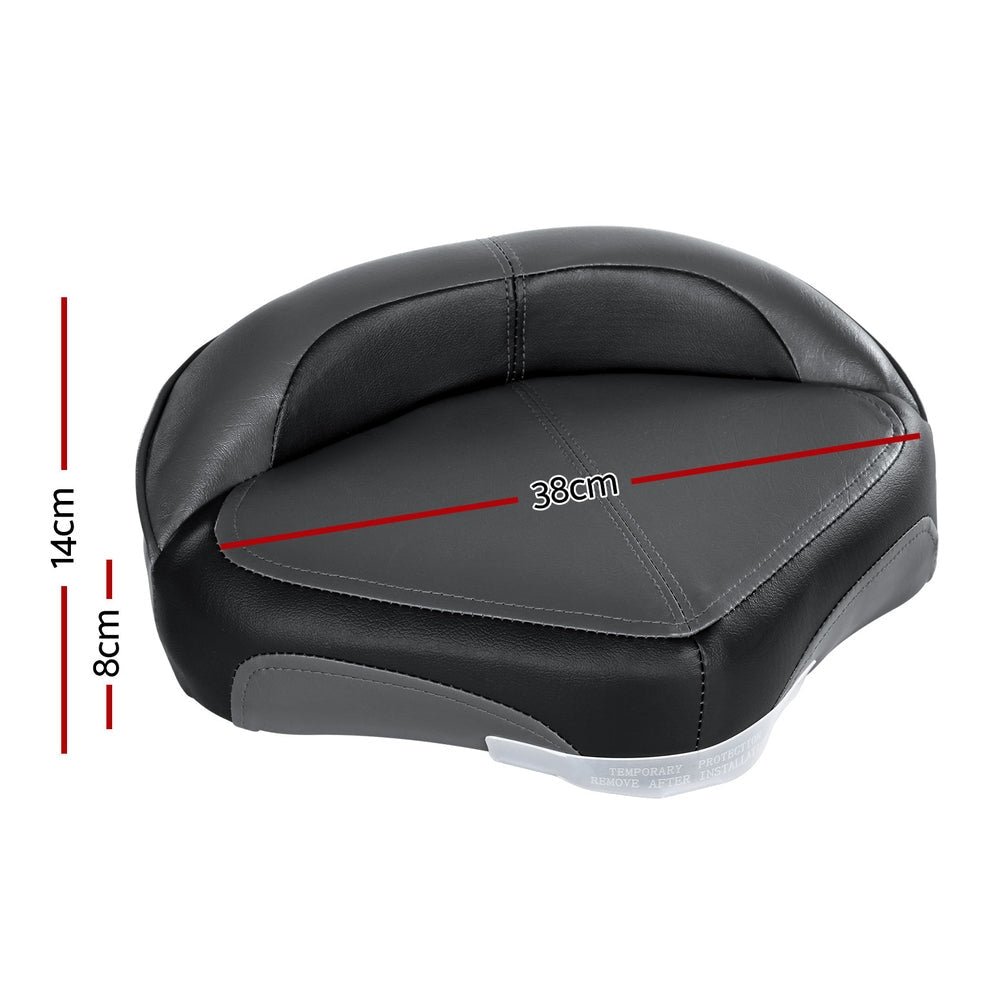 Seamanship Stand Up Lean Boat Seats Casting Fishing Seat Swivel 8cm Padding Grey - SportZone.co.nz