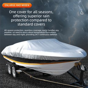 Silver Heavy Duty Waterproof V-Hull Boat Cover 11-13FT Marine Grade Outdoor UV Protection for Australian Storage and Mooring - SportZone.co.nz