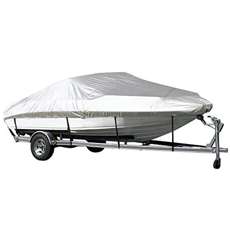 Silver Heavy Duty Waterproof V-Hull Boat Cover 11-13FT Marine Grade Outdoor UV Protection for Australian Storage and Mooring - SportZone.co.nz