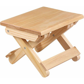Solid Wood Folding Step Stool For Home, Play, Fishing, Garden, 24X19X17.8 Cm - SportZone.co.nz