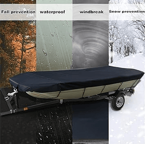 Square Boat 17-20FT (625cm × 360cm):Boat Cover Trailerable Marine Grade 210D grey - SportZone.co.nz